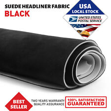 Black Suede Headliner Fabric Material 98x60 Car Interior Roof Liner Upholstery