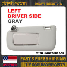 Driver Left Gray Sun Visor W Light Lh For Nissan Sentra 2013-2019 96401-3sg8a