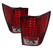 Fit Jeep 07-10 Grand Cherokee Red Clear Led Rear Tail Lights Brake Lamp Set
