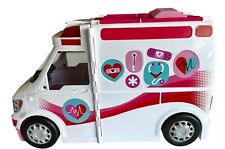 Barbie Care Clinic Vehicle Ambulance Working Siren Excellent Used Condition 17l