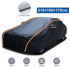 Us Full Car Cover Waterproof All Weather Protection Anti-uv Pevacotton Lining