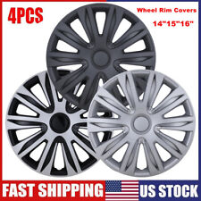 14 15 16 Set Of 4 Silver Wheel Covers Snap On Full Hub Caps Tire Steel Rim