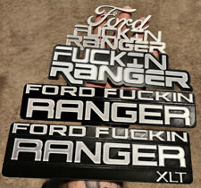 Ford Fuckin Ranger Custom Emblem Pair - Danger Ranger Pair