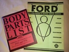 1932-1936 Ford Engine Chassis Repair Body Parts Book Passenger Commercial Cars