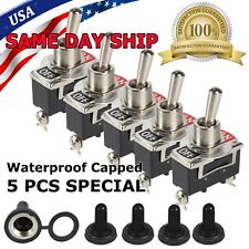 5x 12v Spst Solid Metal Toggle Switch Onoff Single Pole For Marine Automotive