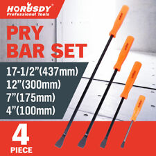 4pc Mechanics Pry Bar Set Neon Handle Heavy Duty 4 7 12 17 12 New Tools