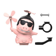 Motorcycle Car Rear View Mirror Ornaments Funny Windmill Pig With Propeller