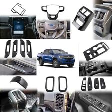 Rhd Abs Carbon Fiber Interior Accessories Kit Cover Trim For Ford Ranger 23-24