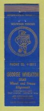 Matchbook Cover - George Wheaton Bear Wheel Alignment Fort Myers Fl Wear