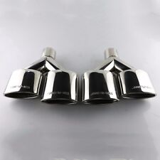 2x Amg Stainless Oval Exhaust Tips For Mercedes Benz W204 W203 W211 W214 C-class