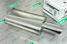 Vibrant Ss Streetpower Oval Muffler W 4 Round Angle Cut Tip 2.5 Inlet 1046