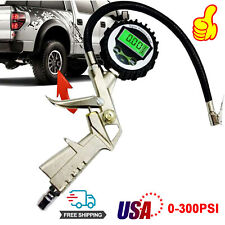 Digital Tire Inflator With Pressure Gauge 300psi Air Chuck For Truckcarbike