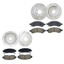 Front Rear Rotors Brake Pads For Chevrolet Traverse Gmc Acadia Buick Enclave