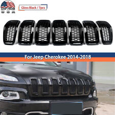 For 2014-18 Jeep Cherokee Front Grill Grille Inserts Honeycomb Mesh Gloss Black