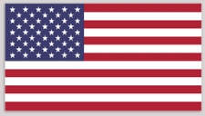 12 Inch Non-reflective United States Of America American Flag Sticker Decal