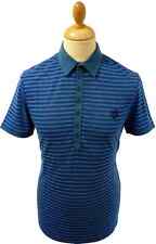 Sale New Fly53 Lurps Indie Block Colour Stripe Polo Shirt Indigo H170