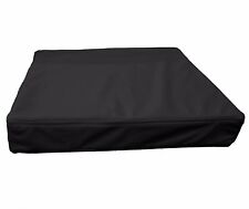 Pb301t Black Faux Leather Skin 3d Box Square Sofa Seat Cushion Covercustom Size