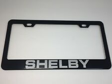 Ford Shelby Black Powder Coated Stainless Steel License Frame Caps