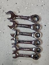Gearwrench Ratcheting Wrench Set Metric 6pc Stubby Open Hardly Used