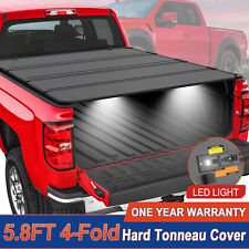 5.8ft 4-fold Hard Tonneau Cover For 14-18 Chevy Silverado Gmc Sierra Short Bed