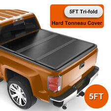 Fits 2016-23 Toyota Tacoma Truck 5ft Short Bed Hard Solid Tri-fold Tonneau Cover