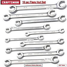 Craftsman Tools 10 Pc Sae And Mm Flare Nut Wrench Set 9-18 Mm 14-78 Sae 9 5