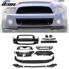 Fits 10-14 Ford Mustang Front Bumper Cover Gt500 Style Conversion W Grille Lip