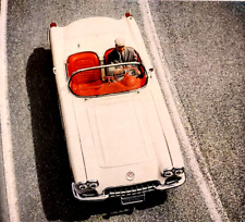 White Chevy Corvette Convertible Original 1959 Vintage Print Ad