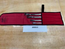 Snap-on Tools Usa New 4pc Sae 12pt Double Flex Ratcheting Box Wrench Set Xfr704