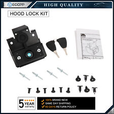 Hood Lock Set Engine Anti-theft Assembly Kit For Jeep Wrangler Jk 07-18 Security
