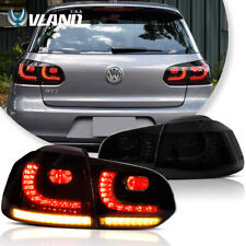 Smoked Led Tail Lights Wsequential Turn For Volkswagen Golf 6 Mk6 Gti R 2010-14