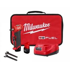 Milwaukee 2485-22 M12 14 Right Angle Die Grinder Kit W Batteries And Charger