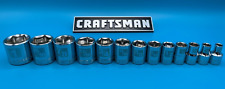 Craftsman Standard Length 13pc Lot 38 Dr 6 Point Sae Socket Set