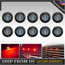 10x Smoked Front Bumper Red Led Grill Grille Lights