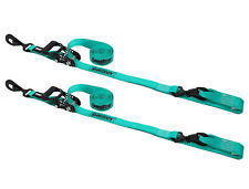 Speedstrap Teal Shreddy 1.5 Ratchet Tie Down W Snap Hook And Soft Tie 2-pack