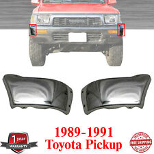 Front Bumper End Caps Chrome For 1989-1991 Toyota Pickup 4wd