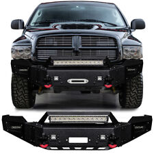 Vijay For 2003-2005 Dodge Ram 2500 3500 Front Bumper With Winch Plate Led Light