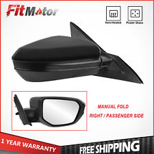 Right Side Power Glass Mirror For 2016-2021 Honda Civic 3 Wire Manual Fold