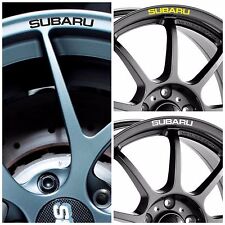 8x Subaru Wheel Alloy Rims Curved Racing Decals Stickers For Brz Impreza Wrx Sti