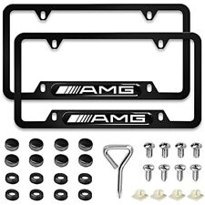 2 Pcs License Plate Frames Covers For Mercedes Benz Amg Car Tag License Plate
