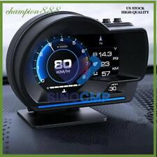 Car Obd2 Gps Multi-function Gauge Head-up Display Hud Speedometer Rpm Oil Temp