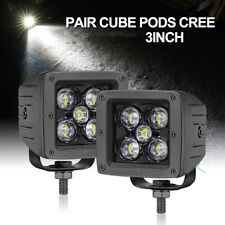 2x 3 Inch 100w Led Pods Square Driving Light Spot Beam Led Light Bars Fog Lights
