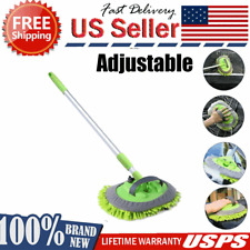 Microfiber Car Wash Brush Cleaning Mop Auto Truck 42.9 Long Handle Extension Us