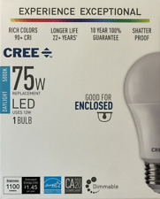Cree 75-watt Daylight Bright A19 Led Light Bulb - Dimmable - 1100 Lumens - New