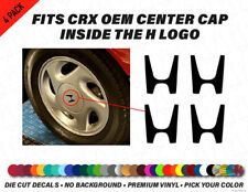 Crx Center Cap H Wheel Rim Decals Inserts For Civic Crx 84-91 Sir Ballade Sports