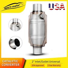 1pcs 2 Universal Catalytic Converter Inletoutlet High Flow Epa Approved 53004