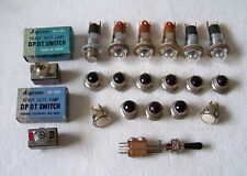 Vintage Dashboard Panel Board Pilot Hotrod Rat-rod Indicator Lights Switches