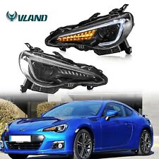 Pair Led Headlights Sequential Indicator Fit For Subaru Brz Scion Fr-s Toyota 86
