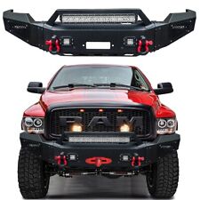 Vijay For 2002-2005 Dodge Ram 1500 Front Bumper With Winch Plateled Lights