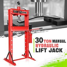 30 Ton 66139 Lbs Manual Hydraulic Shop Wplates H-frame Garage Floor Press Red